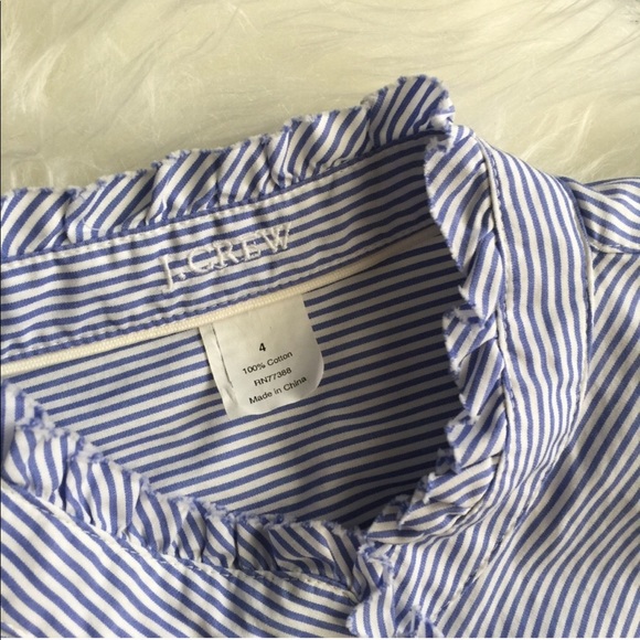Jcrew ruffle button down blouse - Picture 3 of 5